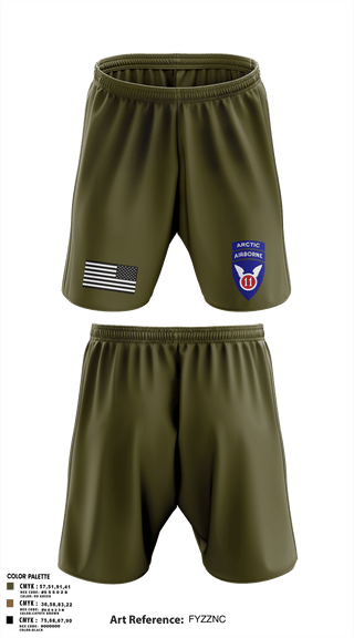 Athletic Shorts With Pockets, 11th Infantry Division (ABN), Army, Teamtime, Team time, sublimation, custom sports apparel, team uniforms, spirit wear, spiritwear, sports uniforms, custom shirts, team store, custom team store, fundraiser sports, apparel fundraiser