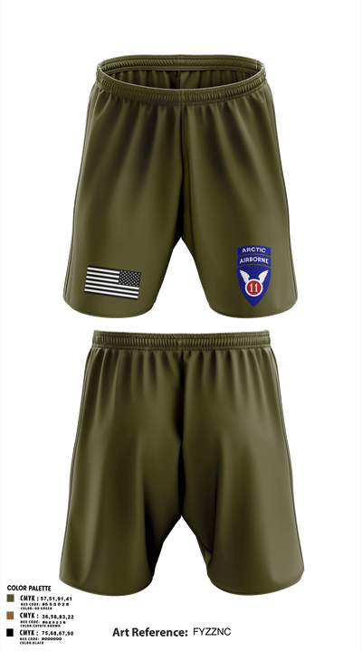 11th Infantry Division (ABN) 83666324 Athletic Shorts With Pockets - 1
