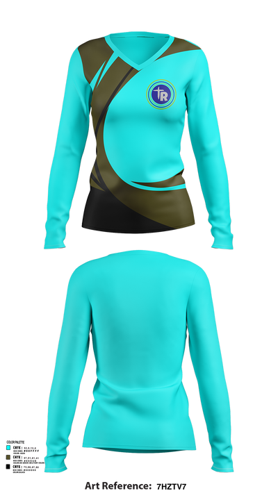 TR youth 41886903 Women's Long Sleeve V-neck Shirt -1 133