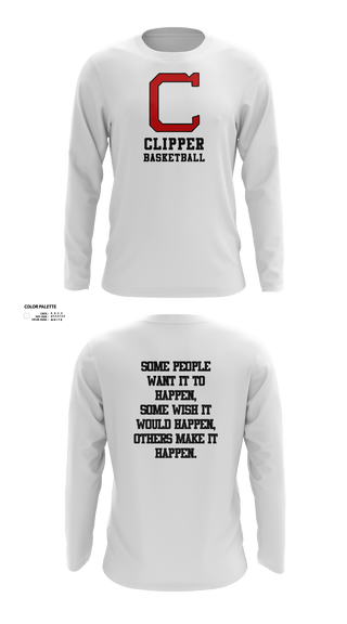 Long Sleeve Performance Shirt, Columbiana High School Basketball, Men's Basketball, Teamtime, Team time, sublimation, custom sports apparel, team uniforms, spirit wear, spiritwear, sports uniforms, custom shirts, team store, custom team store, fundraiser sports, apparel fundraiser