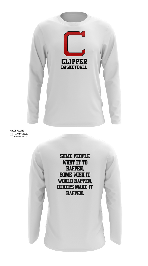 Long Sleeve Performance Shirt, Columbiana High School Basketball, Men's Basketball, Teamtime, Team time, sublimation, custom sports apparel, team uniforms, spirit wear, spiritwear, sports uniforms, custom shirts, team store, custom team store, fundraiser sports, apparel fundraiser