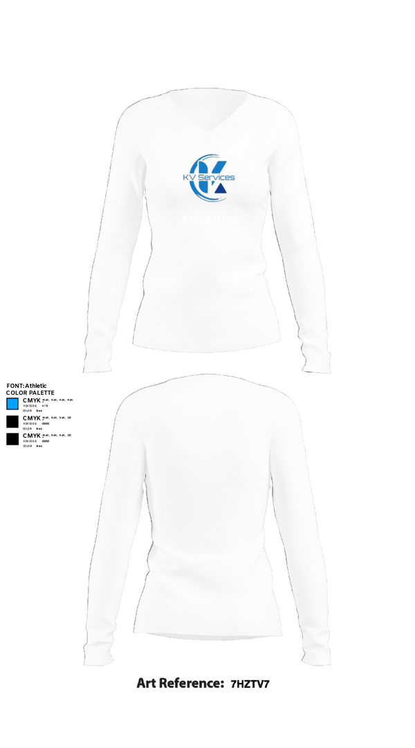 Womens Long Sleeve Vneck Shirt, kvservices, , Teamtime, Team time, sublimation, custom sports apparel, team uniforms, spirit wear, spiritwear, sports uniforms, custom shirts, team store, custom team store, fundraiser sports, apparel fundraiser