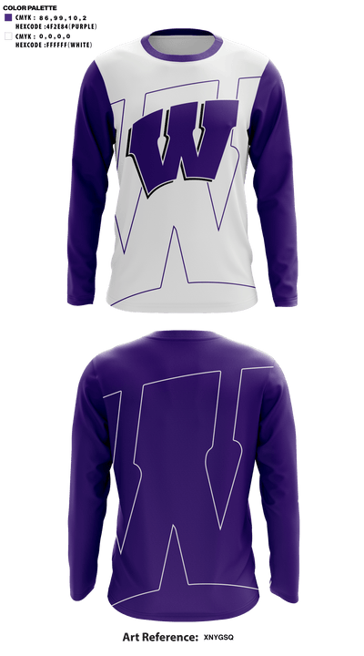 Wilburton High School Football 75859380 Long Sleeve Performance Shirt - 41