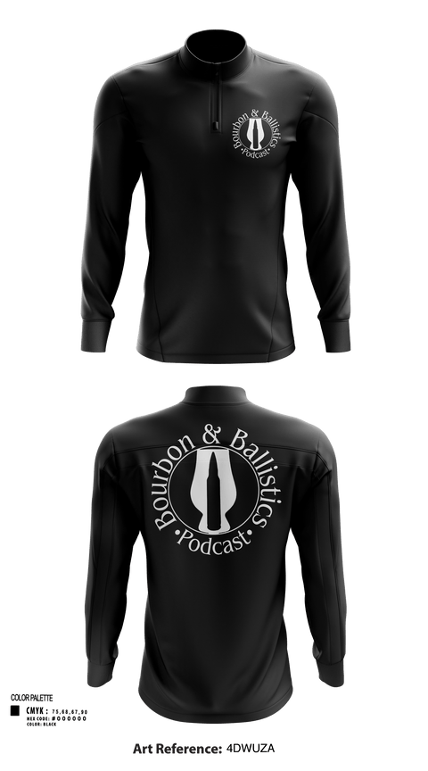 Quarter Zip Jacket, Bpurbon and Ballistics Podcast, , Teamtime, Team time, sublimation, custom sports apparel, team uniforms, spirit wear, spiritwear, sports uniforms, custom shirts, team store, custom team store, fundraiser sports, apparel fundraiser