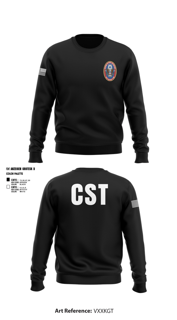 Crew Neck Sweatshirt, 95th WMD CST, National Guard, Teamtime, Team time, sublimation, custom sports apparel, team uniforms, spirit wear, spiritwear, sports uniforms, custom shirts, team store, custom team store, fundraiser sports, apparel fundraiser