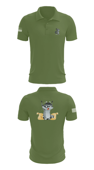 Short Sleeve Performance Polo, 2-2 B Co., Army, Teamtime, Team time, sublimation, custom sports apparel, team uniforms, spirit wear, spiritwear, sports uniforms, custom shirts, team store, custom team store, fundraiser sports, apparel fundraiser