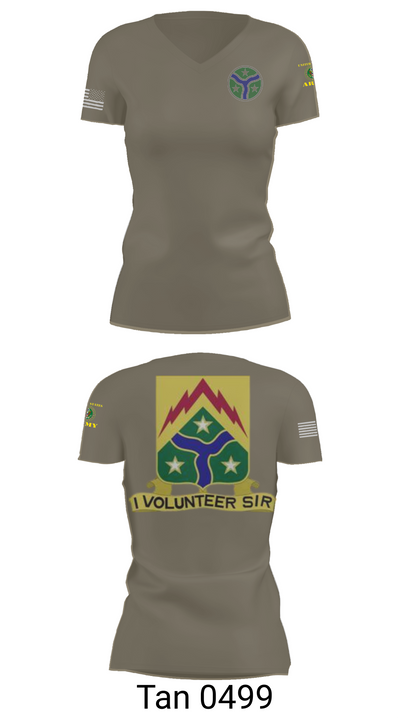 278th Armored Cavalry 65599627 Women's Short Sleeve V-neck Shirt - 68