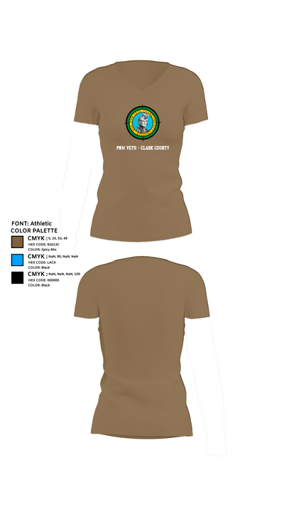PNW Vets - Clark County 54348387 Women's Short Sleeve V-neck Shirt - 4