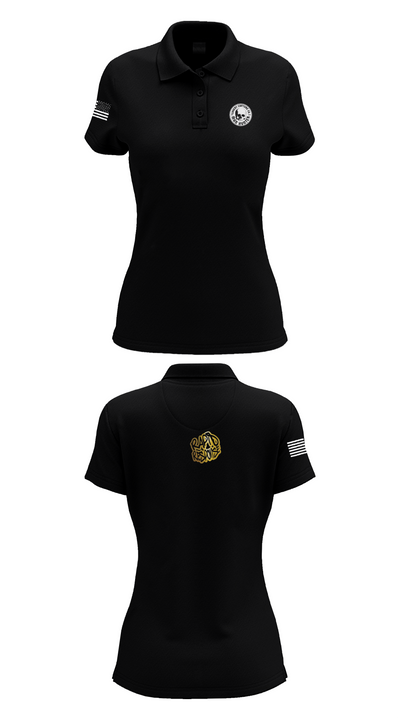 T. BLACK SECURITY SERVICES 55928039 Women's Short Sleeve Performance Polo  - 36