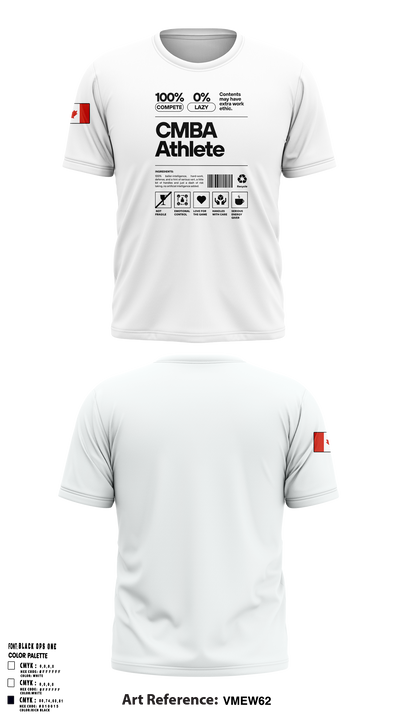 Calgary Minor Basketball Association 64914788 Short Sleeve Performance Shirt - 14