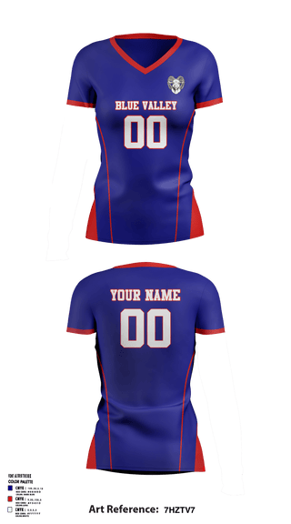 Womens Short Sleeve Vneck Shirt, Blue Valley High School Volleyball, Men's Volleyball, Teamtime, Team time, sublimation, custom sports apparel, team uniforms, spirit wear, spiritwear, sports uniforms, custom shirts, team store, custom team store, fundraiser sports, apparel fundraiser