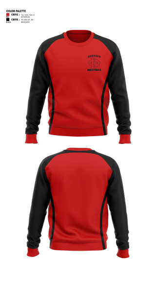 Crew Neck Sweatshirt, DuQuoin High School Volleyball, Women's Volleyball, Teamtime, Team time, sublimation, custom sports apparel, team uniforms, spirit wear, spiritwear, sports uniforms, custom shirts, team store, custom team store, fundraiser sports, apparel fundraiser