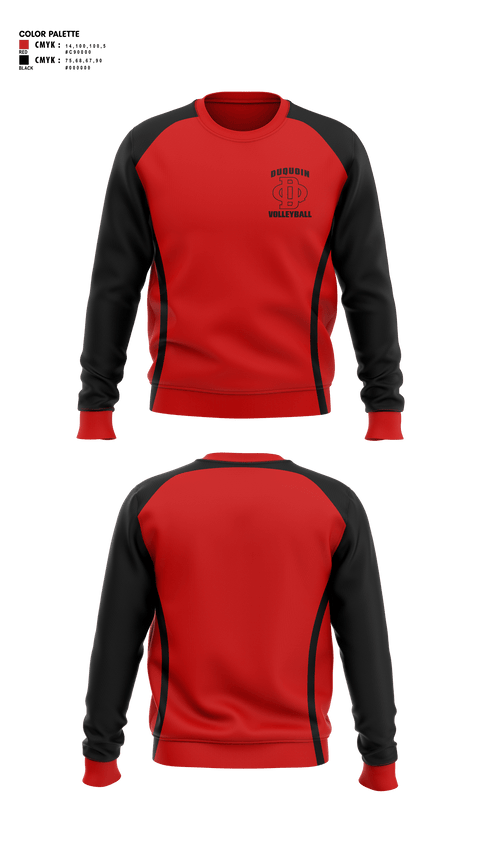 Crew Neck Sweatshirt, DuQuoin High School Volleyball, Women's Volleyball, Teamtime, Team time, sublimation, custom sports apparel, team uniforms, spirit wear, spiritwear, sports uniforms, custom shirts, team store, custom team store, fundraiser sports, apparel fundraiser
