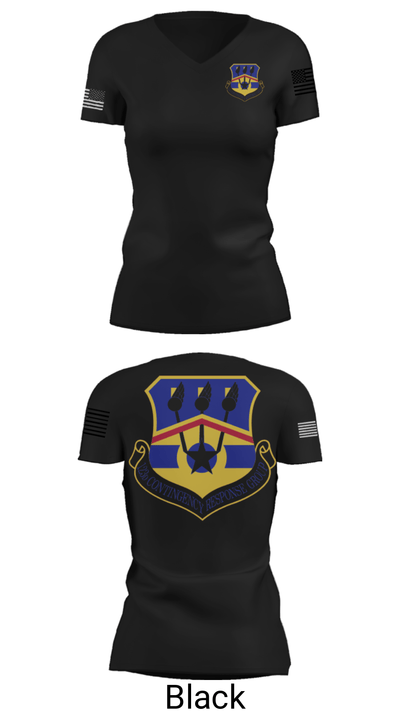 123d Contingency Response Group 43251587 Women's Short Sleeve V-neck Shirt - 16