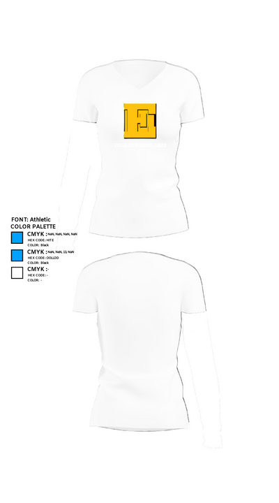 Euclid High School Cheer 49423458 Women's Short Sleeve V-neck Shirt - 18