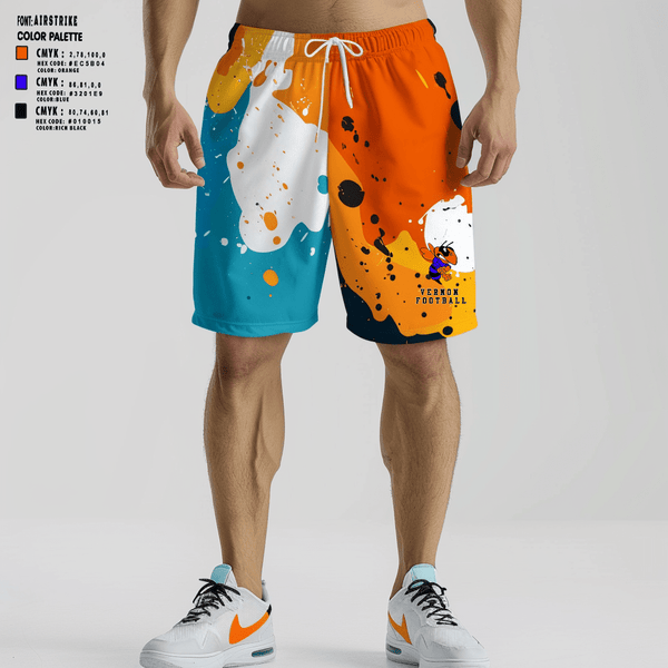 Athletic Shorts With Pockets, Vernon Middle School Football, Football, Teamtime, Team time, sublimation, custom sports apparel, team uniforms, spirit wear, spiritwear, sports uniforms, custom shirts, team store, custom team store, fundraiser sports, apparel fundraiser