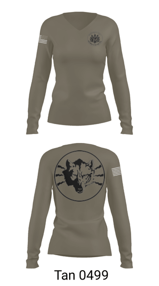 Women's Long Sleeve Vneck Shirt, Wolves, Bravo, 305th MI, Army, Teamtime, Team time, sublimation, custom sports apparel, team uniforms, spirit wear, spiritwear, sports uniforms, custom shirts, team store, custom team store, fundraiser sports, apparel fundraiser