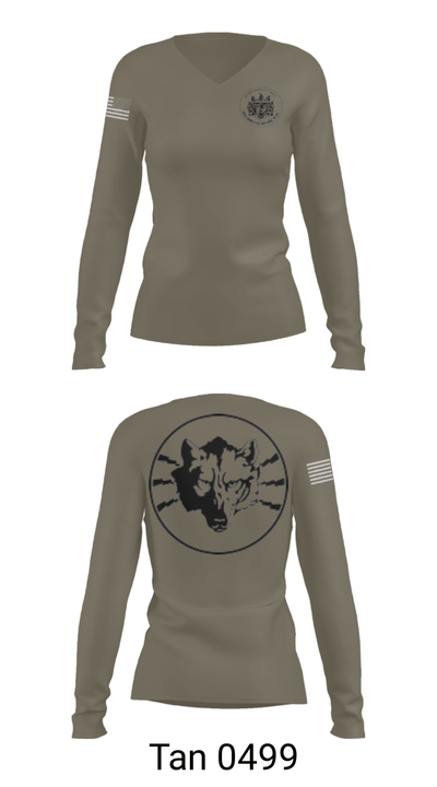 Wolves, Bravo, 305th MI 94376835 Women's Long Sleeve V-neck Shirt - 43