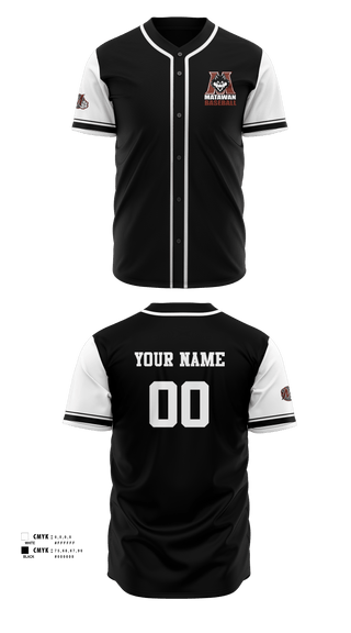 Full Button Baseball Jersey, Matawam Huskies, Baseball, Teamtime, Team time, sublimation, custom sports apparel, team uniforms, spirit wear, spiritwear, sports uniforms, custom shirts, team store, custom team store, fundraiser sports, apparel fundraiser