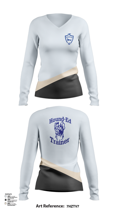 Hounded 82283607 Women's Long Sleeve V-neck Shirt - 51