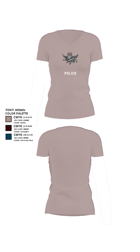 Women's Short Sleeve Vneck Shirt, Joliet Police Special Operations Squad, Police, Teamtime, Team time, sublimation, custom sports apparel, team uniforms, spirit wear, spiritwear, sports uniforms, custom shirts, team store, custom team store, fundraiser sports, apparel fundraiser