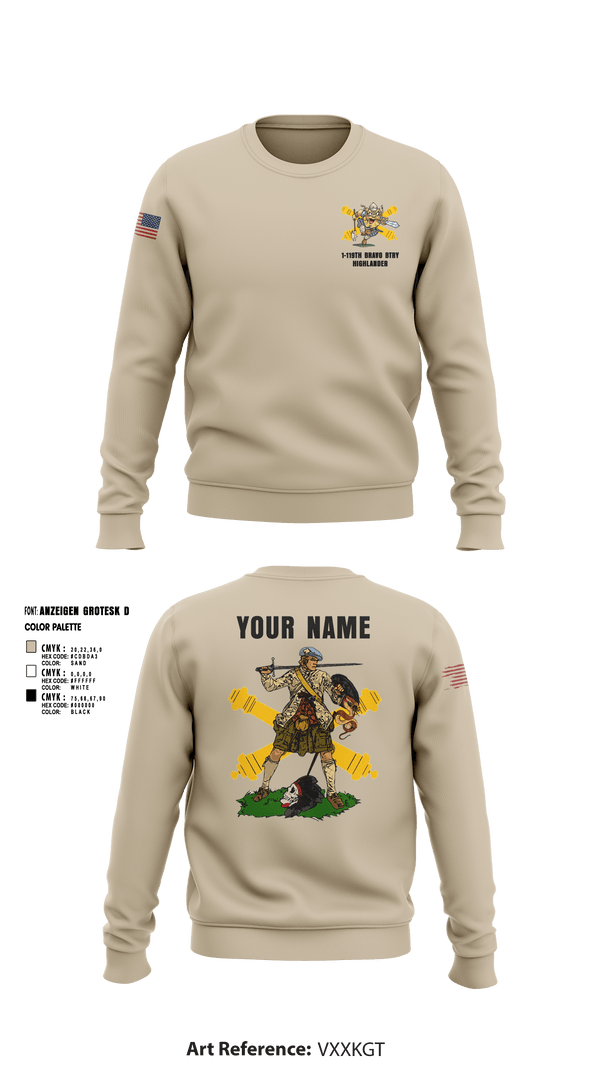 Crew Neck Sweatshirt, Bravo 1-119th FA, , Teamtime, Team time, sublimation, custom sports apparel, team uniforms, spirit wear, spiritwear, sports uniforms, custom shirts, team store, custom team store, fundraiser sports, apparel fundraiser