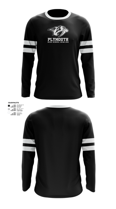 Plymouth Bowling 52990281 Long Sleeve Performance Shirt 50
