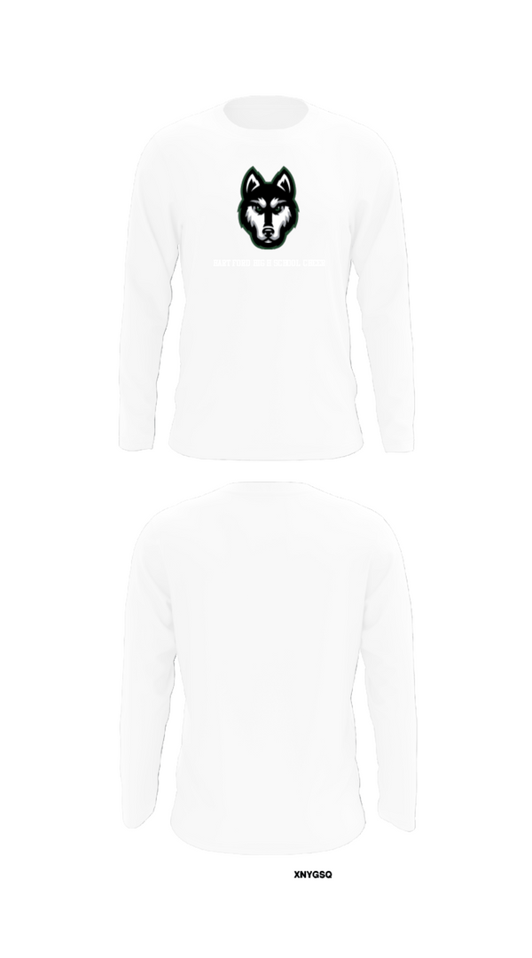 Long Sleeve Performance Shirt, Hartford High School Cheer, Cheer, Teamtime, Team time, sublimation, custom sports apparel, team uniforms, spirit wear, spiritwear, sports uniforms, custom shirts, team store, custom team store, fundraiser sports, apparel fundraiser