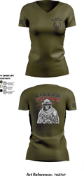 3/2CR Killer Troop 6220684 Women's Short Sleeve V-neck Shirt - 15