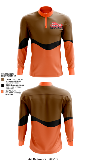 Quarter Zip Jacket, Top care roofing, , Teamtime, Team time, sublimation, custom sports apparel, team uniforms, spirit wear, spiritwear, sports uniforms, custom shirts, team store, custom team store, fundraiser sports, apparel fundraiser