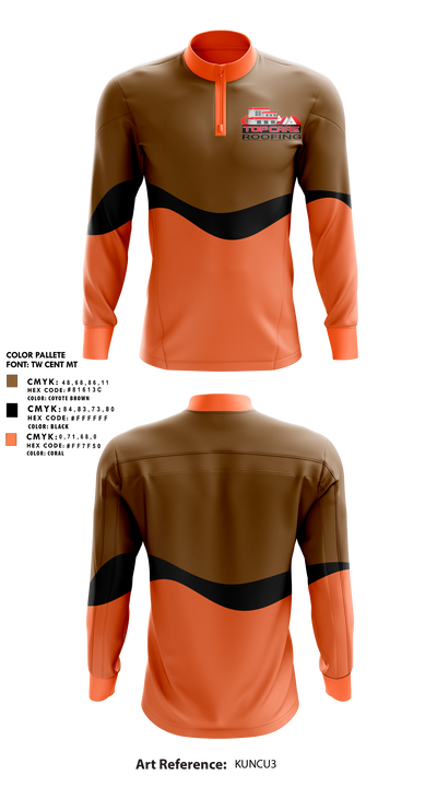 Top care roofing 59297057 Quarter Zip Jacket - 1