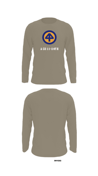 Long Sleeve Performance Shirt, A Co 1/1-114th, Army, Teamtime, Team time, sublimation, custom sports apparel, team uniforms, spirit wear, spiritwear, sports uniforms, custom shirts, team store, custom team store, fundraiser sports, apparel fundraiser