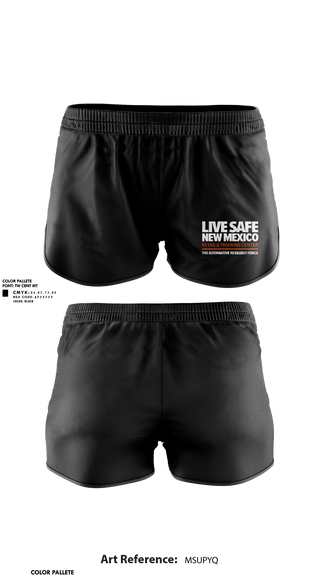Womens Shorts, Live Safe New Mexico, , Teamtime, Team time, sublimation, custom sports apparel, team uniforms, spirit wear, spiritwear, sports uniforms, custom shirts, team store, custom team store, fundraiser sports, apparel fundraiser
