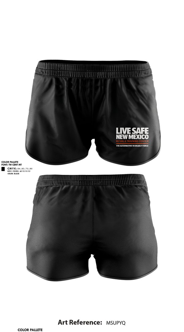 Womens Shorts, Live Safe New Mexico, , Teamtime, Team time, sublimation, custom sports apparel, team uniforms, spirit wear, spiritwear, sports uniforms, custom shirts, team store, custom team store, fundraiser sports, apparel fundraiser