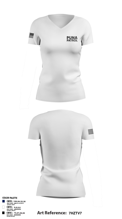 Puna Patrol 4300977 Women's Short Sleeve V-neck Shirt - 2