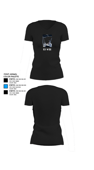 Women's Short Sleeve Vneck Shirt, 53 weg, Air Force, Teamtime, Team time, sublimation, custom sports apparel, team uniforms, spirit wear, spiritwear, sports uniforms, custom shirts, team store, custom team store, fundraiser sports, apparel fundraiser