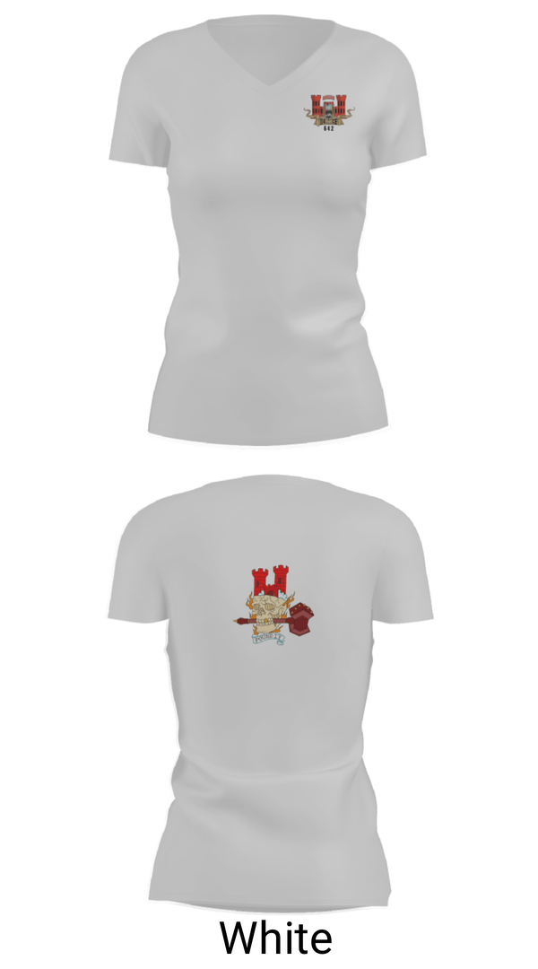 Women's Short Sleeve Vneck Shirt, 3rd Platoon, 642nd ESC, Army, Teamtime, Team time, sublimation, custom sports apparel, team uniforms, spirit wear, spiritwear, sports uniforms, custom shirts, team store, custom team store, fundraiser sports, apparel fundraiser