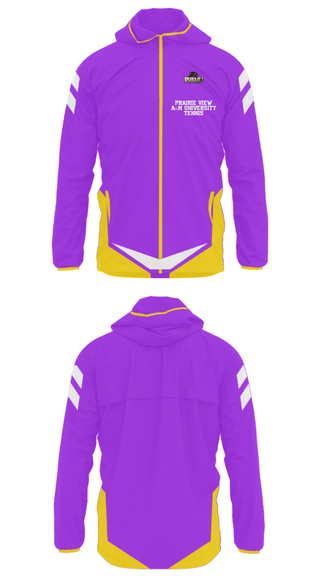 Windbreaker, Prairie View A&M University Tennis, Tennis, Teamtime, Team time, sublimation, custom sports apparel, team uniforms, spirit wear, spiritwear, sports uniforms, custom shirts, team store, custom team store, fundraiser sports, apparel fundraiser