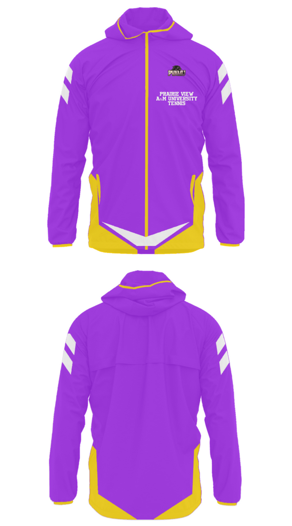 Windbreaker, Prairie View A&M University Tennis, Tennis, Teamtime, Team time, sublimation, custom sports apparel, team uniforms, spirit wear, spiritwear, sports uniforms, custom shirts, team store, custom team store, fundraiser sports, apparel fundraiser