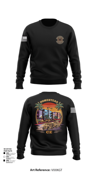 Crew Neck Sweatshirt, 482D Civil Engineer Squadron, Air Force, Teamtime, Team time, sublimation, custom sports apparel, team uniforms, spirit wear, spiritwear, sports uniforms, custom shirts, team store, custom team store, fundraiser sports, apparel fundraiser