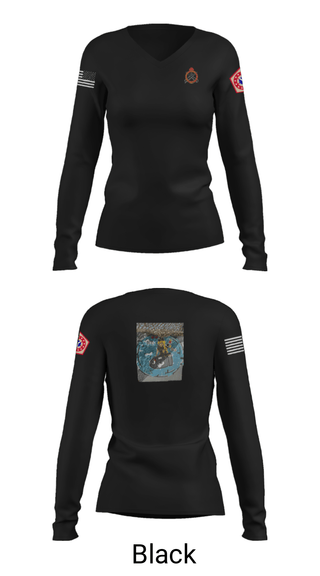 Women's Long Sleeve Vneck Shirt, 34th DSB, Army, Teamtime, Team time, sublimation, custom sports apparel, team uniforms, spirit wear, spiritwear, sports uniforms, custom shirts, team store, custom team store, fundraiser sports, apparel fundraiser