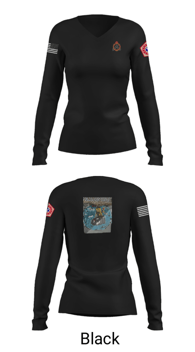 34th DSB 92215836 Women's Long Sleeve V-neck Shirt - 37
