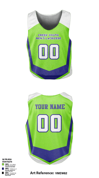 Mens Lacrosse Pinnie, Creek Youth Lacrosse, Men's Lacrosse, Teamtime, Team time, sublimation, custom sports apparel, team uniforms, spirit wear, spiritwear, sports uniforms, custom shirts, team store, custom team store, fundraiser sports, apparel fundraiser