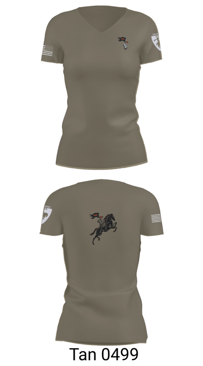 Oklahoma State University Ranger Challenge 45471102 Women's Short Sleeve V-neck Shirt - 68