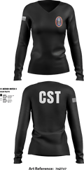 95th WMD CST 43629345 Women's Long Sleeve V-neck Shirt - 8