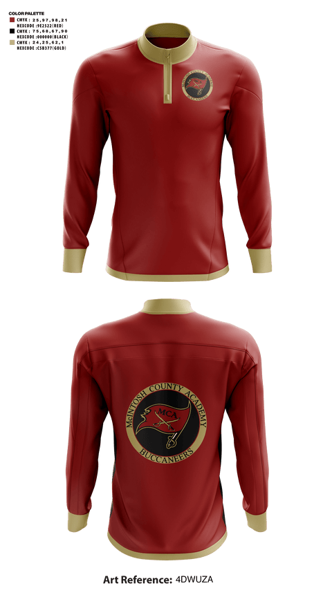 Quarter Zip Jacket, McIntosh County Academy Basketball, Women's Basketball, Teamtime, Team time, sublimation, custom sports apparel, team uniforms, spirit wear, spiritwear, sports uniforms, custom shirts, team store, custom team store, fundraiser sports, apparel fundraiser