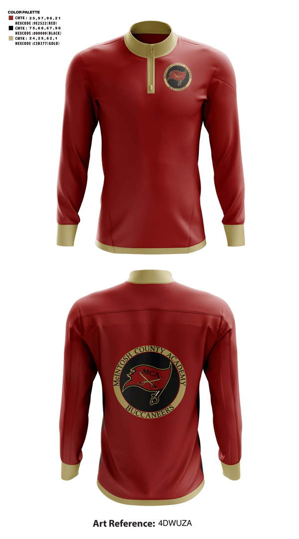 Quarter Zip Jacket, McIntosh County Academy Basketball, Women's Basketball, Teamtime, Team time, sublimation, custom sports apparel, team uniforms, spirit wear, spiritwear, sports uniforms, custom shirts, team store, custom team store, fundraiser sports, apparel fundraiser