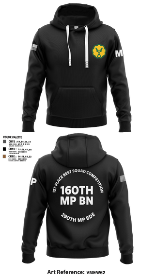Hoodie, 160th mp bn, Army, Teamtime, Team time, sublimation, custom sports apparel, team uniforms, spirit wear, spiritwear, sports uniforms, custom shirts, team store, custom team store, fundraiser sports, apparel fundraiser