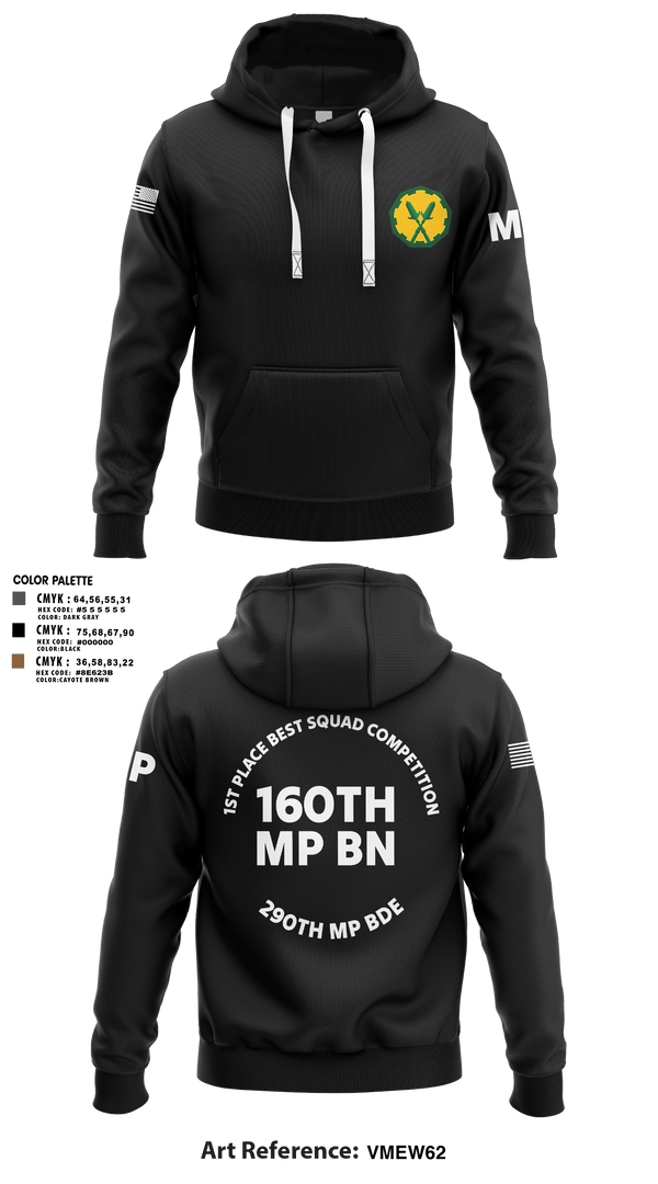 Hoodie, 160th mp bn, Army, Teamtime, Team time, sublimation, custom sports apparel, team uniforms, spirit wear, spiritwear, sports uniforms, custom shirts, team store, custom team store, fundraiser sports, apparel fundraiser