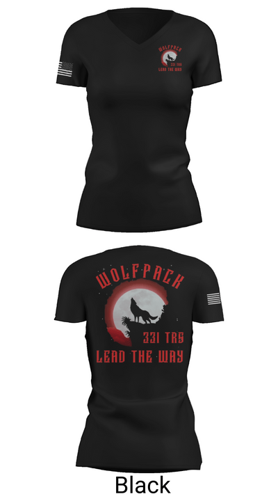 331 TRS / FLT 154 WOLFPACK 75262694 Women's Short Sleeve V-neck Shirt - 28